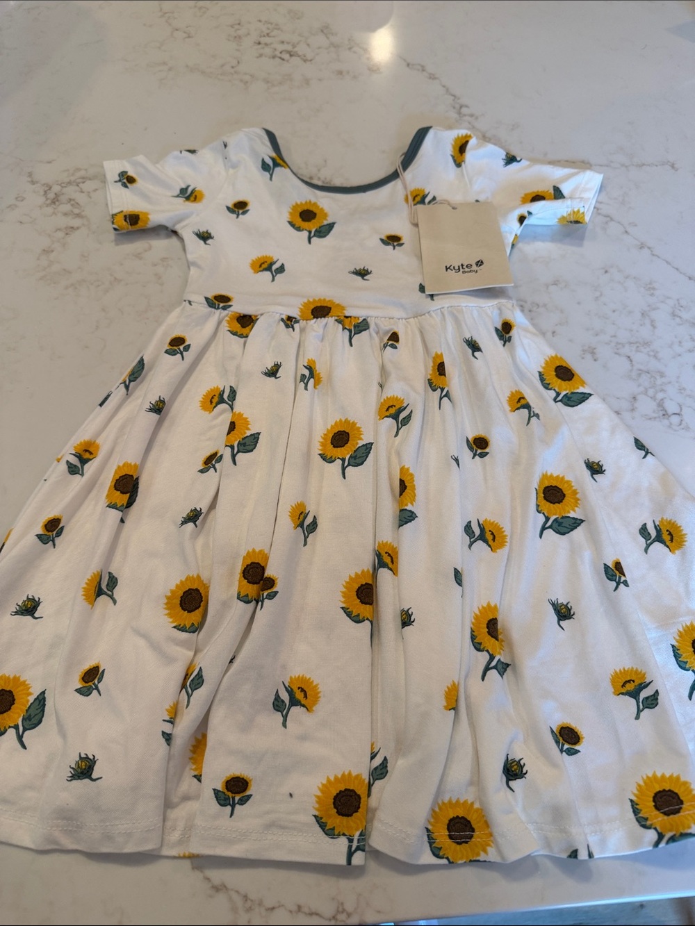Kyte Bamboo Sunflower Twirl Dress Size 18-24 mo NWT
